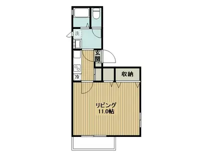 フラット・グラン・マ北新宿(1K/3階)の間取り写真