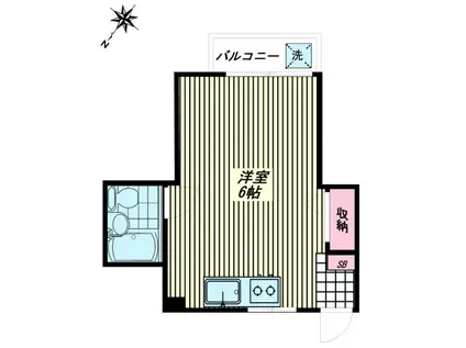 キャッスル廣瀬中延(ワンルーム/3階)の間取り写真