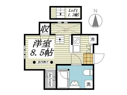 Aレガート吉野町(ワンルーム/3階)の間取り写真