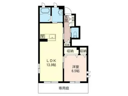シャーメゾンM(1LDK/1階)の間取り写真