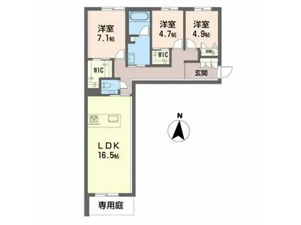 シャーメゾン アヴァンセ(3LDK/1階)の間取り写真