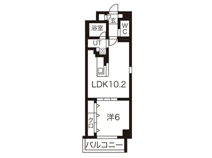 STANZA神村(1LDK/3階)の間取り写真