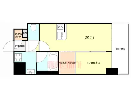 エスリードレジデンス ザ・グラン大阪ノア(1LDK/11階)の間取り写真