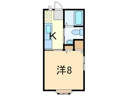 グレイス(1K/2階)の間取り写真