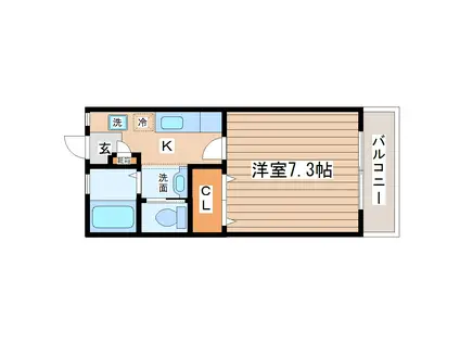 MYハイツ2号館(1K/2階)の間取り写真