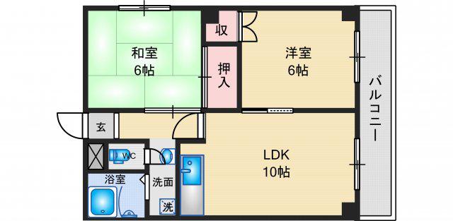 前田マンション(2LDK/1階)の間取り写真