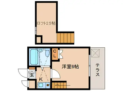 シティパレス奈良町PART1(1K/1階)の間取り写真