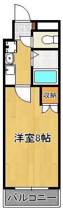 アルテハイム小倉(1K/2階)の間取り写真