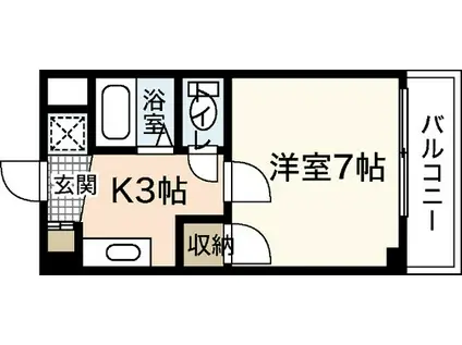 セレーヌ品川(1K/6階)の間取り写真