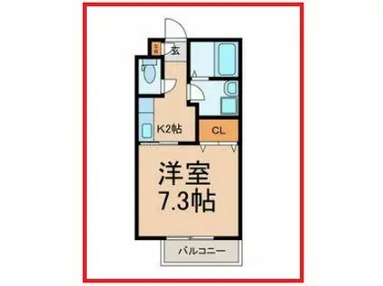 メゾンドソレイユ(1K/1階)の間取り写真