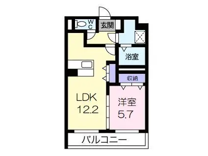 アーバンレジデンス(1LDK/4階)の間取り写真