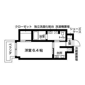 エスト日比野(1K/6階)の間取り写真