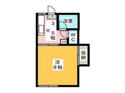 R.NAGASHIMA II(1K/1階)の間取り写真