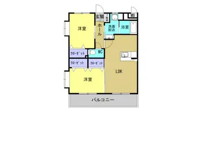 ルーチェ早水(2LDK/1階)の間取り写真