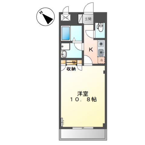ソレアード(1K/2階)の間取り写真