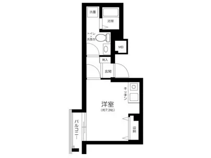 ARTESSIMO PACE(ワンルーム/2階)の間取り写真