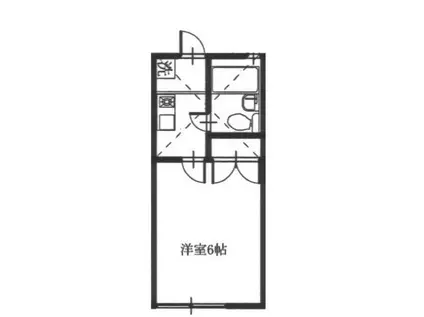 南の杜 B(1K/1階)の間取り写真