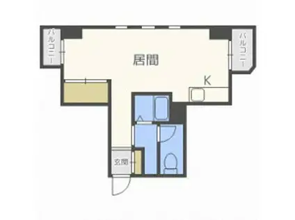 BLOOM(ワンルーム/2階)の間取り写真