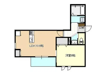 メゾブランカ(1LDK/2階)の間取り写真