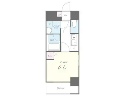 IMPERIAL KS VILLA(1K/1階)の間取り写真