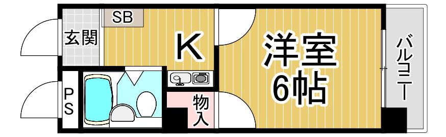 SANTO LALUZ SONODAHIGASHI(1K/3階)の間取り写真