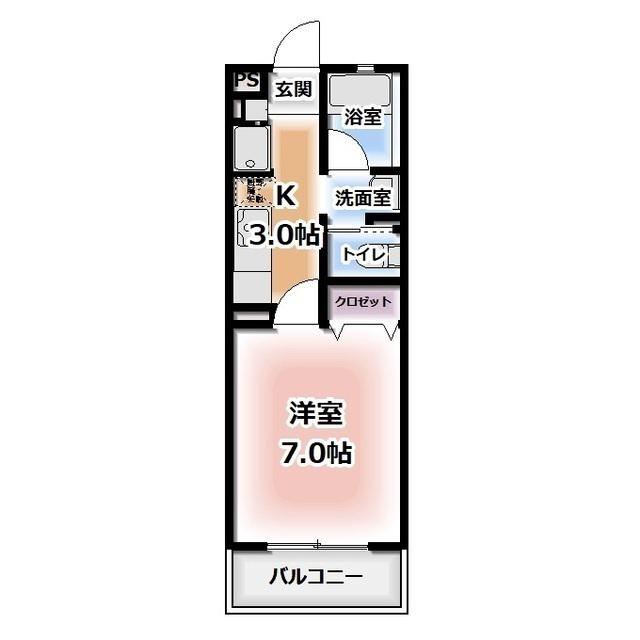 エル・エトワール(1K/3階)の間取り写真