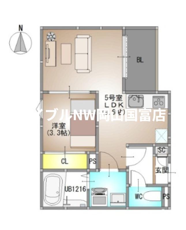 REGALEST PLUS(1LDK/2階)の間取り写真