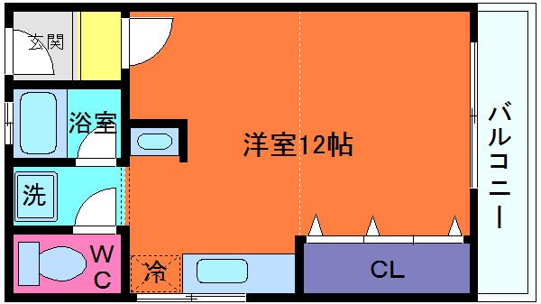 第1大森マンション(ワンルーム/4階)の間取り写真