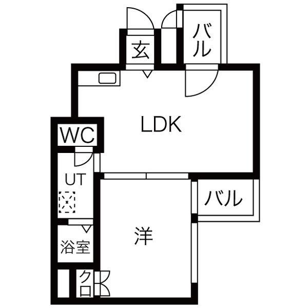 STAIONVIEW加納(1LDK/7階)の間取り写真