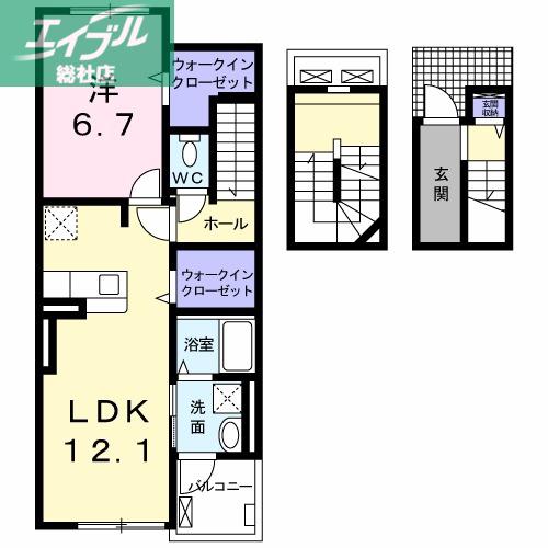 エルフトゥーロE(1LDK/3階)の間取り写真