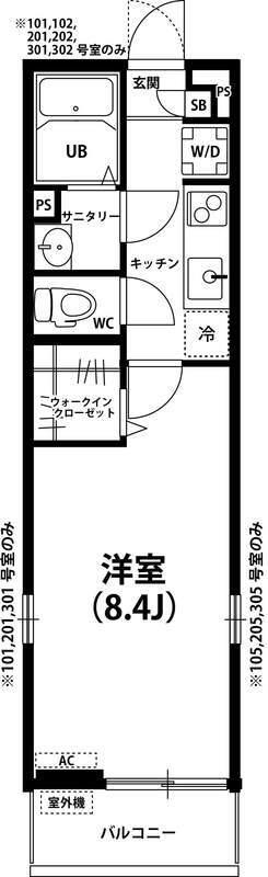 リブリ・ニューフィールド(1K/1階)の間取り写真