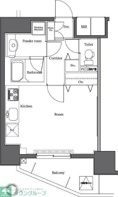 RASIS大山山手通(ワンルーム/8階)の間取り写真