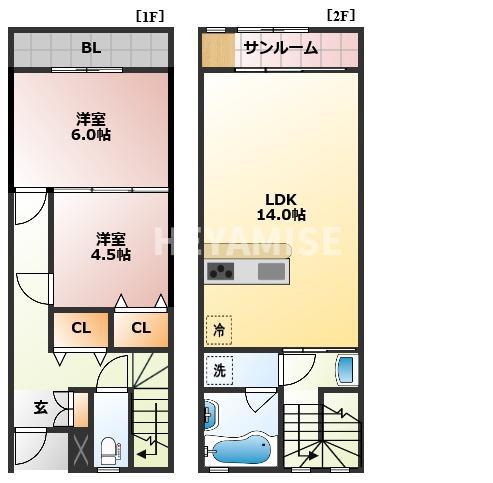 PORTO VISTA II(2LDK/1階)の間取り写真