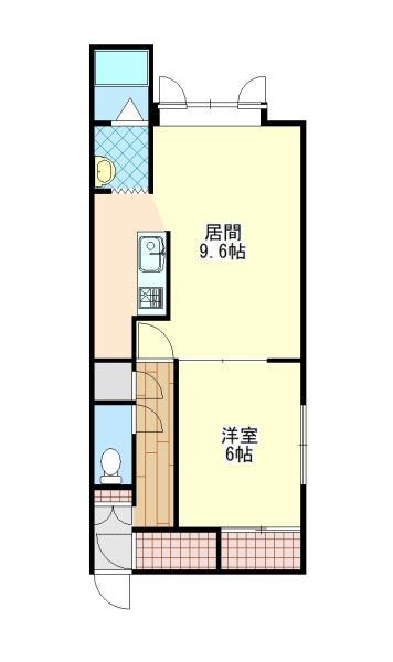 エネーロ(1LDK/1階)の間取り写真
