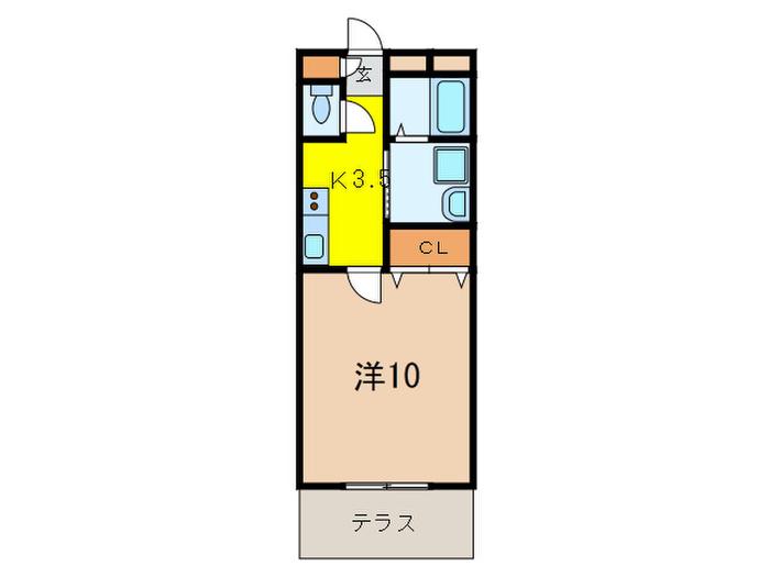 ル・ルウ甲子園口(1K/1階)の間取り写真