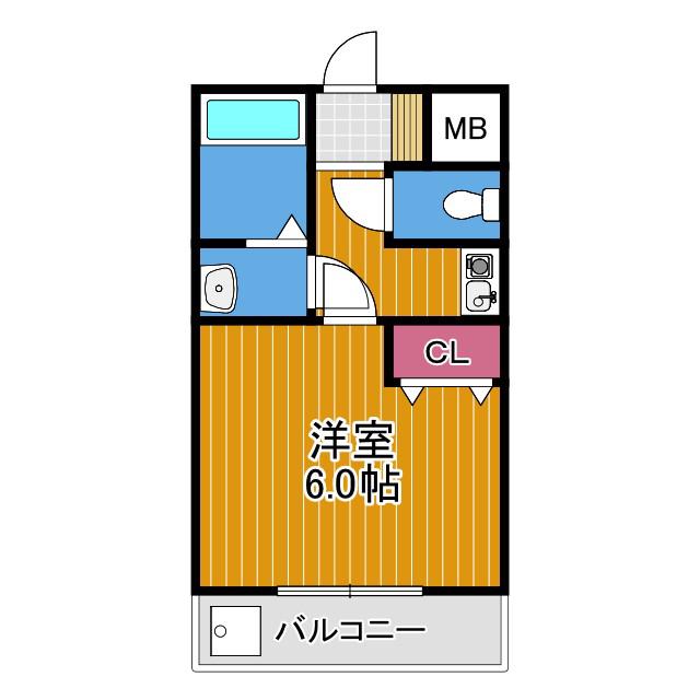 メゾン ド アンジュ(1K/4階)の間取り写真