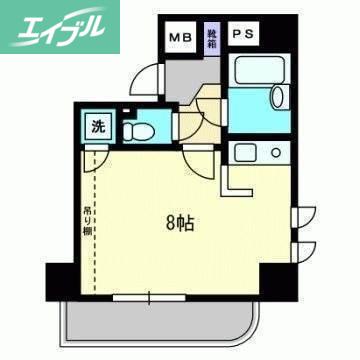 ダイアパレス京町II(1K/7階)の間取り写真