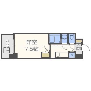 S-RESIDENCE江坂EMINENCE(1K/5階)の間取り写真