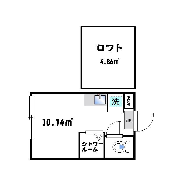 GRANDIA東中野ウエスト(ワンルーム/1階)の間取り写真