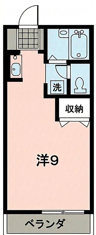 JMテラスIV(ワンルーム/2階)の間取り写真