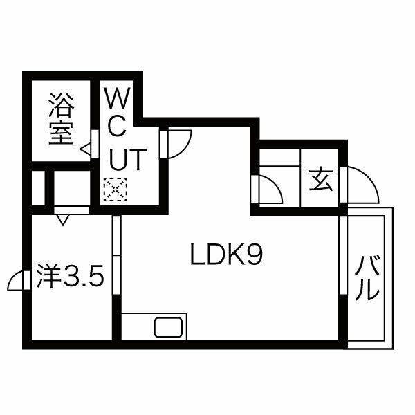 セレスト泉中央II(1LDK/1階)の間取り写真