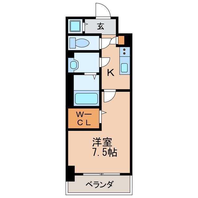 エスリード新栄プライム(1K/9階)の間取り写真