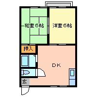 グランデール四季(2DK/2階)の間取り写真