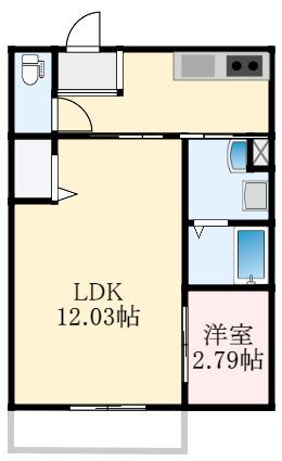 CASA VIVACE 北野田(1LDK/1階)の間取り写真