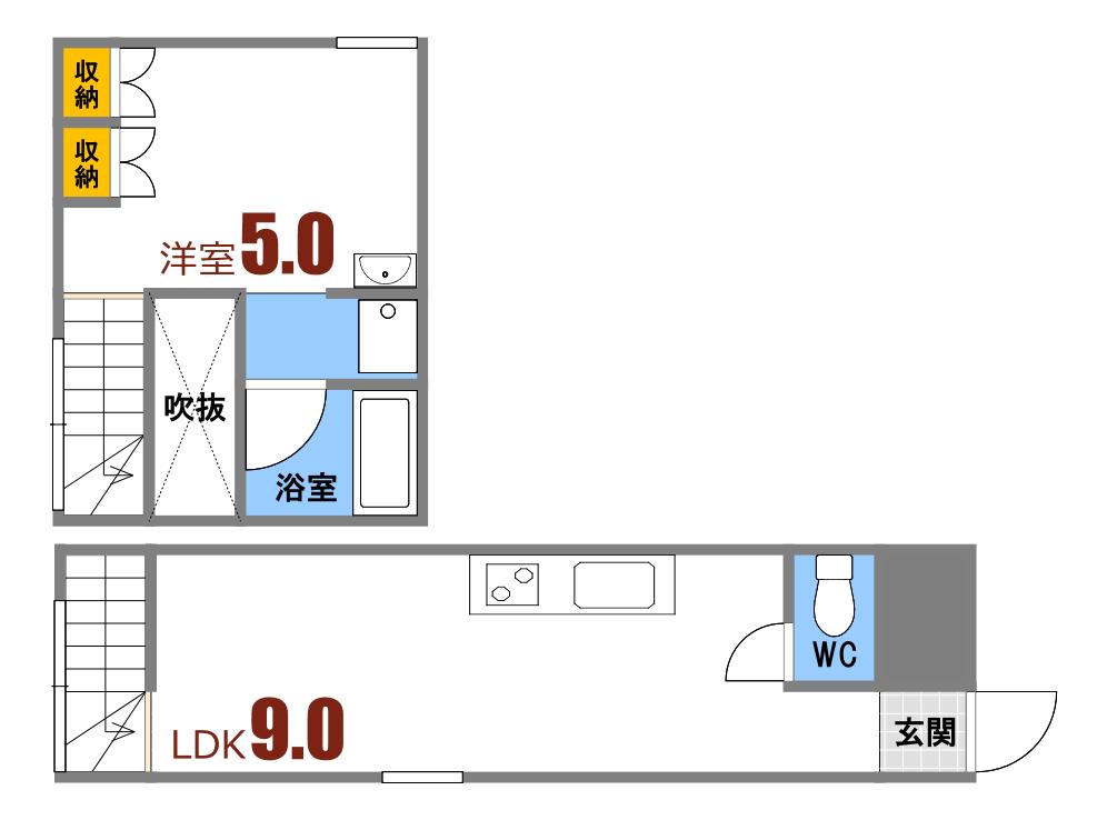 メゾ プラリネ(1LDK/1階)の間取り写真