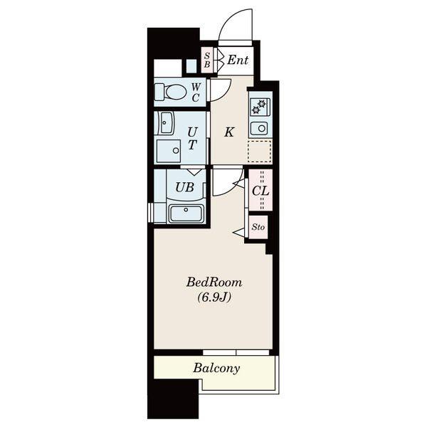S-RESIDENCE本山(1K/4階)の間取り写真