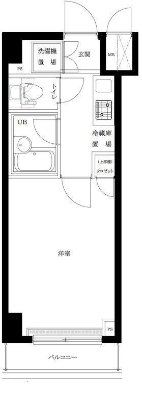 ルーブル蒲田南参番館(1K/5階)の間取り写真