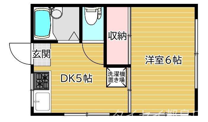 サンハイム(1DK/2階)の間取り写真