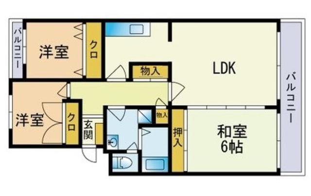 Wプロスパー潤(3LDK/2階)の間取り写真