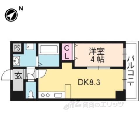 BLEZIO3(1LDK/7階)の間取り写真